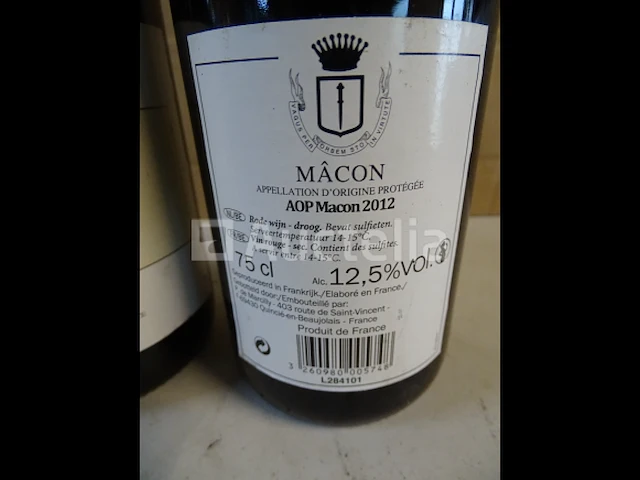 3 flessen bourgogne macon p. marcilly 2012 - afbeelding 4 van  4