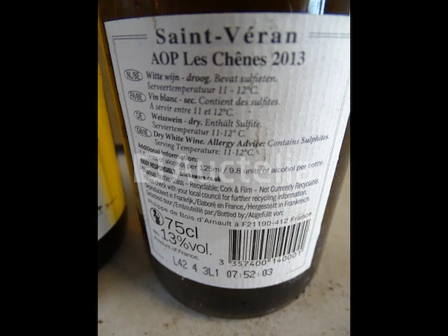 3 flessen bourgogne saint-veran les chênes 2013 - afbeelding 4 van  4