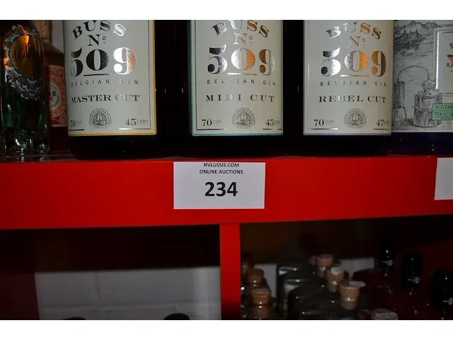3 flessen buss no 509 rebel cut 70cl, 3 flessen buss no 509 midi cut 70cl, 3 flessen buss no 509 master cut 70cl (651,652,653) - afbeelding 2 van  5