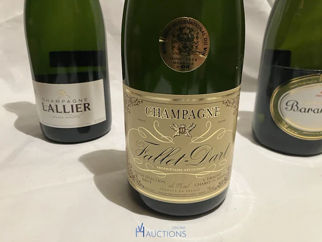 3 flessen champagne lalier - fallet-dark - barancourt - afbeelding 3 van  7