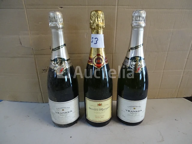 3 flessen champagne (vranken, bernard massart) - afbeelding 1 van  5