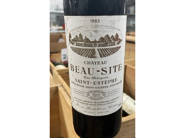 3 flessen château beau-site saint-estèphe, 1983 - afbeelding 1 van  2