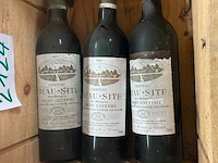 3 flessen château beau-site saint-estèphe, 1983 - afbeelding 2 van  2