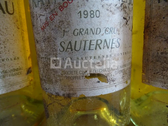 3 flessen château de rayne vigneau, 1er grand cru sauternes 1980 - afbeelding 3 van  4