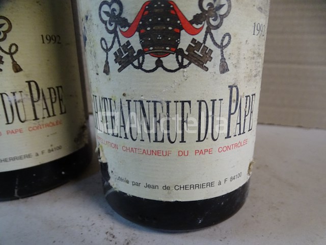 3 flessen châteauneuf-du-pape 1992 - afbeelding 1 van  6