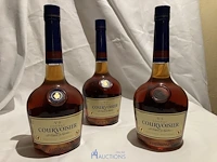 3 flessen cognac courvoisier