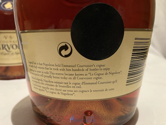 3 flessen cognac courvoisier - afbeelding 3 van  4