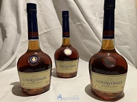 3 flessen cognac courvoisier - afbeelding 4 van  4