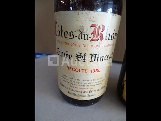 3 flessen côte du rhône cuvée st vincent 1985 - afbeelding 2 van  3