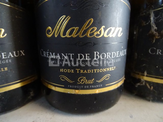 3 flessen crémant de bordeaux malesan brut tradition - afbeelding 3 van  4
