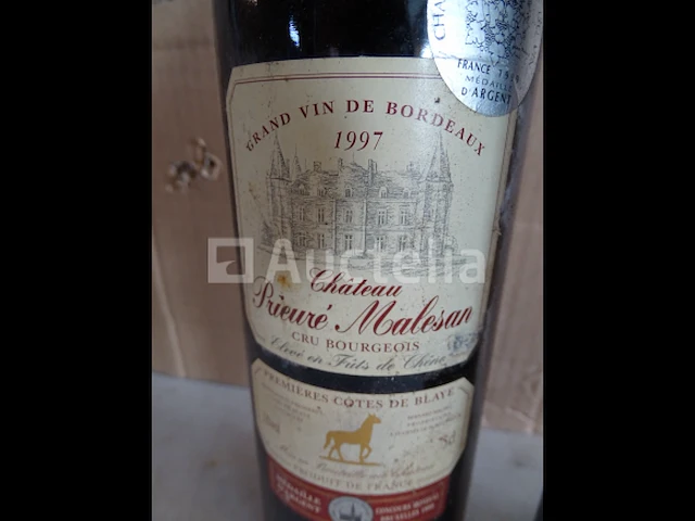 3 flessen cru bourgeois 1er côtes de blaye château prieuré malesan 1997 - afbeelding 5 van  9