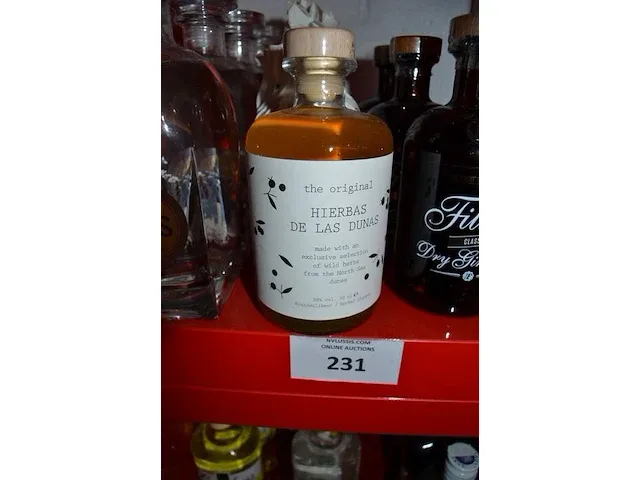 3 flessen filliers classic dry gin 50cl, 3 flessen the original hierbas de las dunas 50cl, 4 flessen original dunes premium gin 70cl (642,643,644) - afbeelding 4 van  5