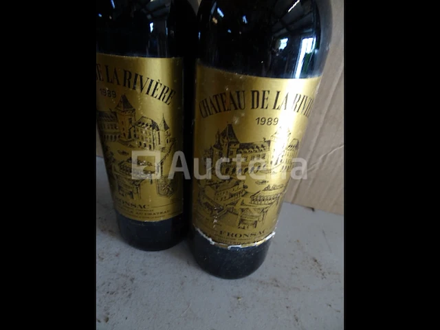 3 flessen fronsac château de la rivière 1989 - afbeelding 3 van  4
