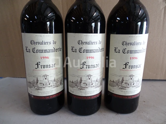 3 flessen fronsac chevaliers de la commanderie 1996 - afbeelding 3 van  5