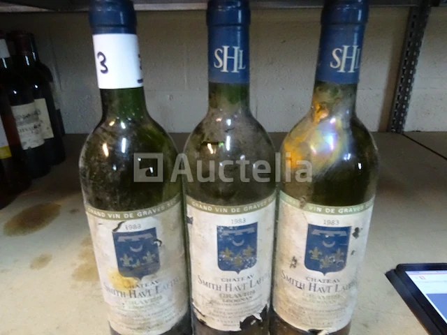 3 flessen graves château smith haut lafitte 1983 - afbeelding 2 van  5