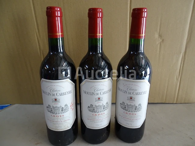 3 flessen graves moulin de carreyre 2005 - afbeelding 1 van  4