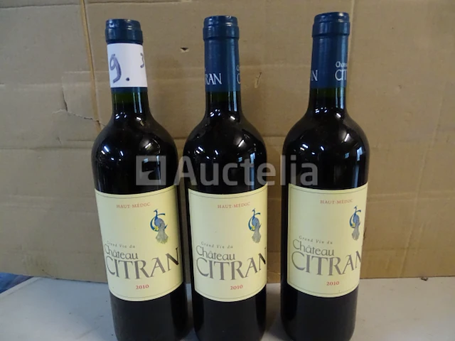 3 flessen haut médoc château citran 2010 - afbeelding 1 van  4