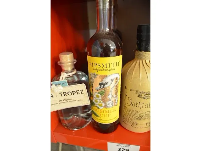 3 flessen herno dry gin 50cl, 1 fles bathtub gin 70cl, 5 flessen sipsmith summer cup 50cl, 2 flessen xo gin saint-tropez 50cl (635,636,637,638) - afbeelding 5 van  6