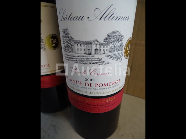 3 flessen lalande de pomerol château altimar 2009 - afbeelding 6 van  8
