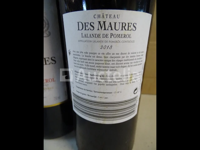 3 flessen lalande de pomerol château des maures 2013 - afbeelding 5 van  5