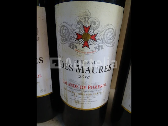 3 flessen lalande de pomerol château les maures 2013 - afbeelding 2 van  3
