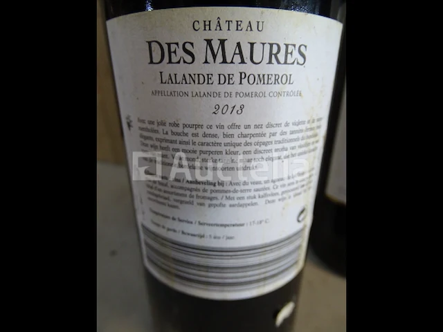 3 flessen lalande de pomerol château les maures 2013 - afbeelding 3 van  3
