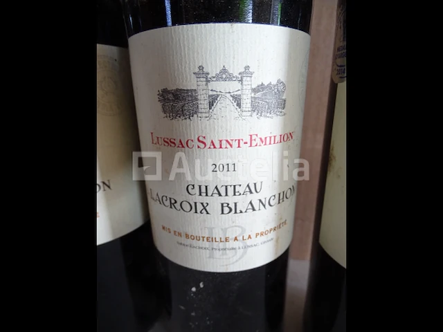 3 flessen lussac saint-emilion château la croix blanchon 2011 - afbeelding 2 van  4