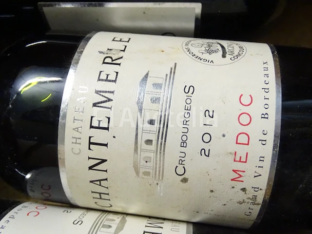 3 flessen médoc cru bourgeois château chantemerle 2012 - afbeelding 2 van  6