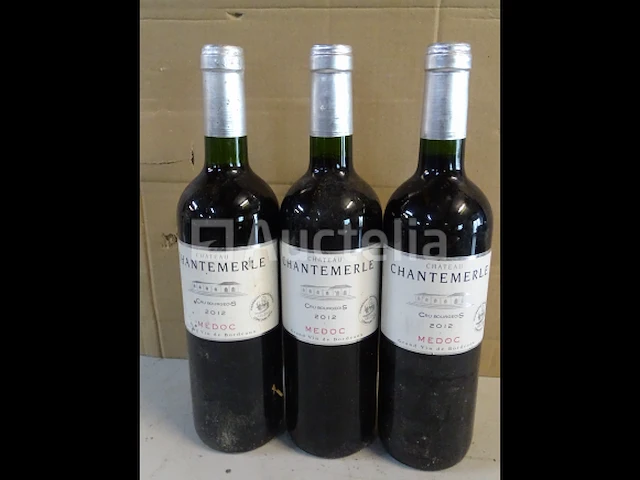 3 flessen médoc cru bourgeois château chantemerle 2012 - afbeelding 4 van  6