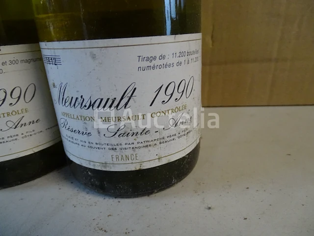 3 flessen meursault patriarche père et fils réserve sainte-anne 1990 - afbeelding 4 van  5