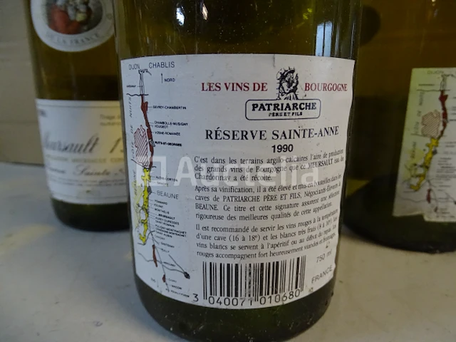 3 flessen meursault patriarche père et fils réserve sainte-anne 1990 - afbeelding 5 van  5