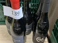 3 flessen rode wijn fabr ooglink (2019) compleet met 2 flessen rode wijn fabr leplan - afbeelding 1 van  3