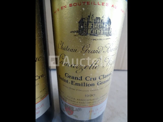 3 flessen saint-emilion grand barrail grand cru classé 1990 - afbeelding 2 van  3