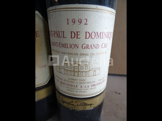 3 flessen saint-emilion grand cru saint paul de dominique 1992 - afbeelding 3 van  3