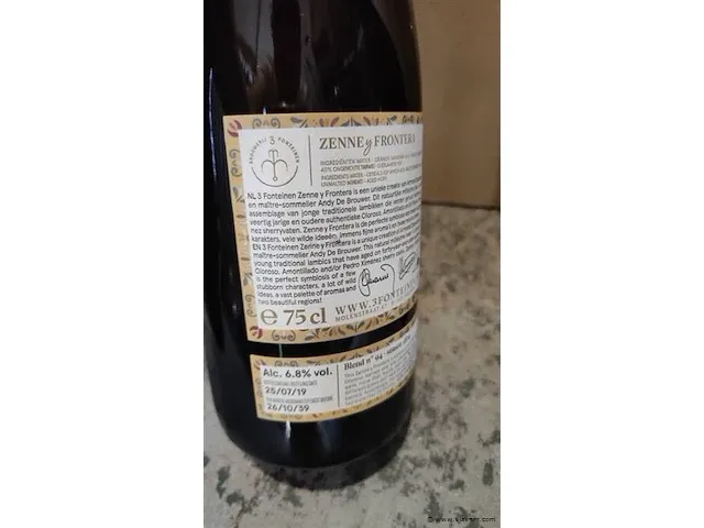 3 fonteinen 18/19 zenne y frontera 75cl 2 flessen - afbeelding 4 van  8