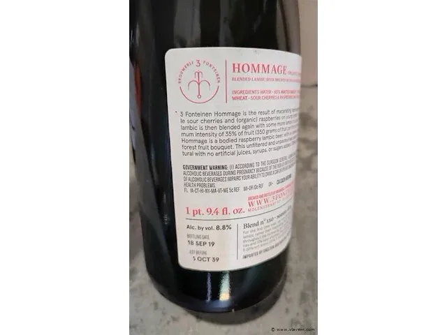 3 fonteinen hommage 18/19 75cl 2 flessen - afbeelding 7 van  8
