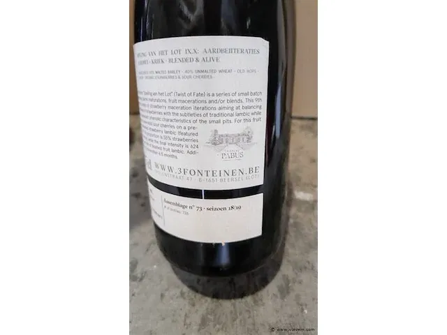 3 fonteinen speling van het lot 17/18 & 18/19 75cl - afbeelding 7 van  7