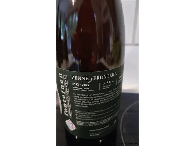3 fonteinen zenne y frontera 75cl - afbeelding 2 van  6