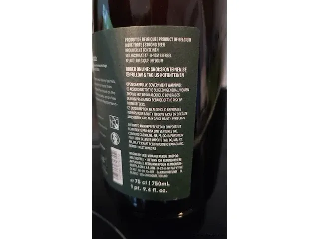 3 fonteinen zenne y frontera 75cl - afbeelding 4 van  5