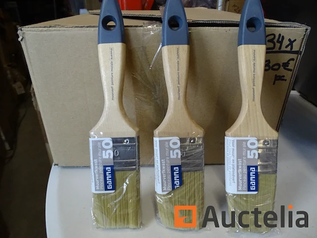 3 gamma professionele platte penselen - afbeelding 1 van  3