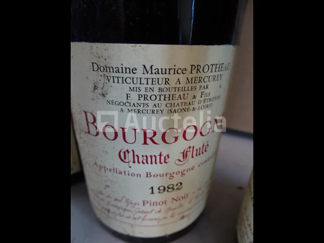 3 genummerde flessen bourgogne chante fluit 1982 - afbeelding 2 van  6