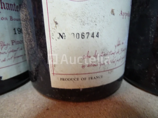 3 genummerde flessen bourgogne chante fluit 1982 - afbeelding 3 van  6