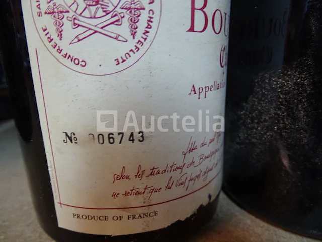 3 genummerde flessen bourgogne chante fluit 1982 - afbeelding 5 van  6