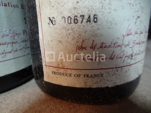 3 genummerde flessen bourgogne chante fluit 1982 - afbeelding 6 van  6