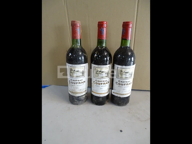 3 genummerde flessen haut médoc château coufran cru bourgeois 1981 - afbeelding 1 van  7