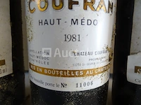 3 genummerde flessen haut médoc château coufran cru bourgeois 1981 - afbeelding 3 van  7