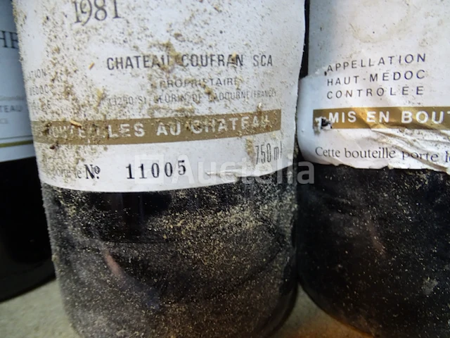 3 genummerde flessen haut médoc château coufran cru bourgeois 1981 - afbeelding 5 van  7