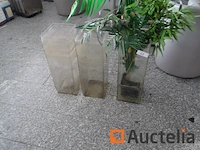 3 glazen potten