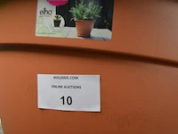3 grote bloempot elho: 2x35 liter + 1 x 60 liter kleur terracotta - afbeelding 3 van  3