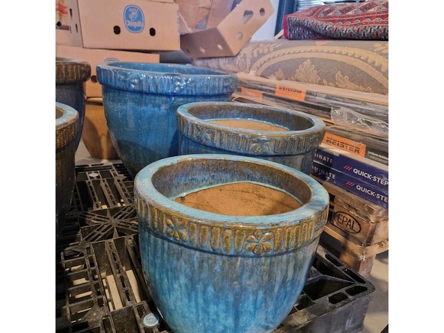 3 grote bloempotten - afbeelding 2 van  2